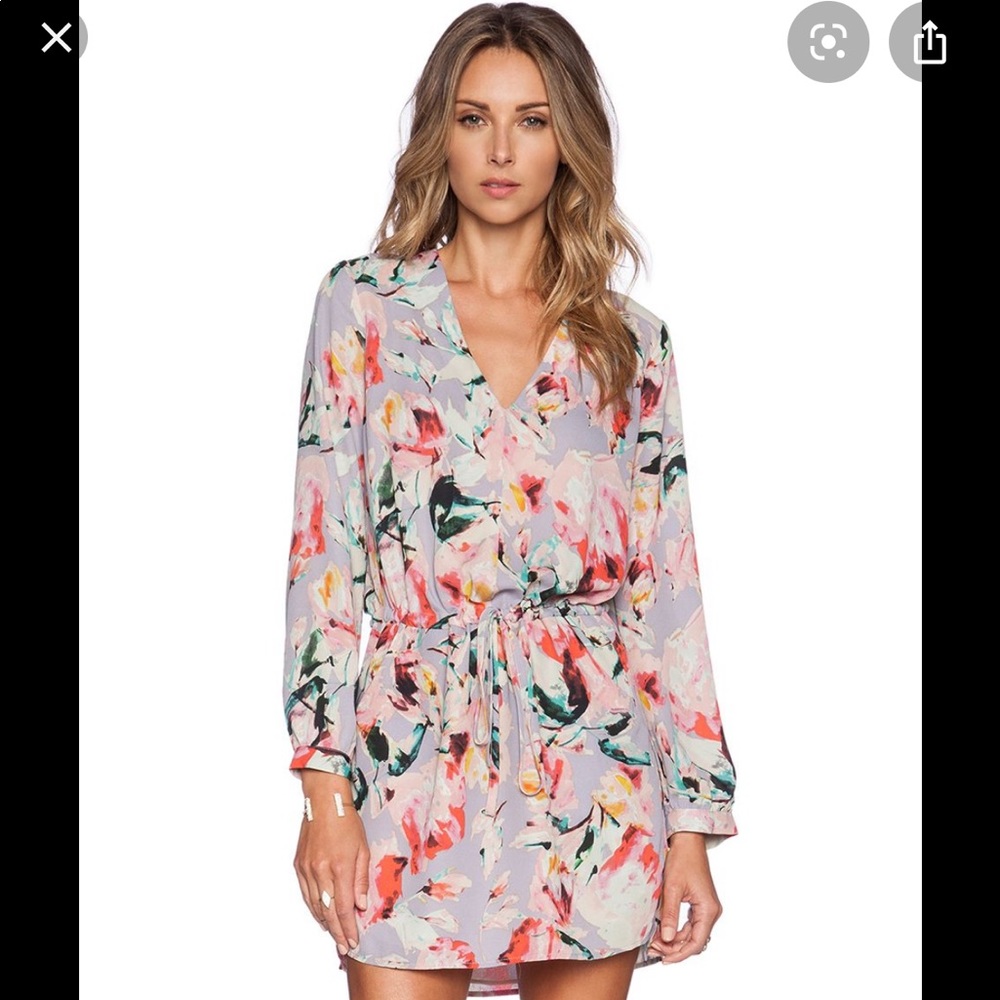 Eight Sixty Floral Print Shirt Dress Size Small